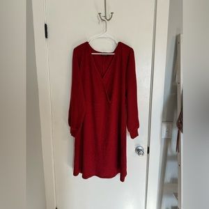 Bloomchic - Faux Wrap Dress- Size 22/24 - Burnt Orange